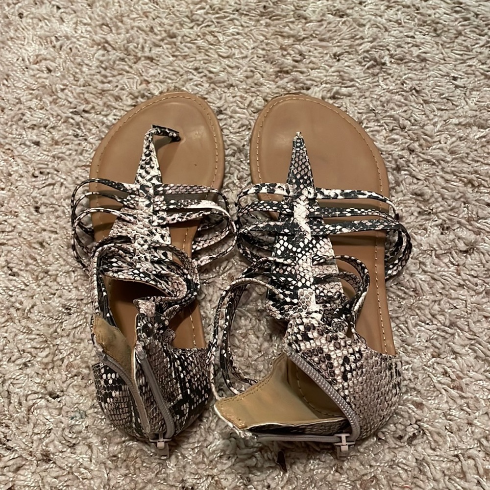 snakeskin sandal